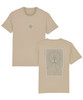 Desert dust t-shirt with large tree of life print on the back and small left chest tree of life print on the front.