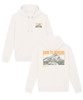Off white hoodie with large dare to wander print on the back and small left chest dare to wander print on the front.