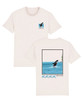 Vintage white t-shirt with large orca print on the back and small left chest orca print on the front.