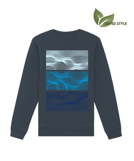 Reloved- Blue Wave Sweatshirt- L