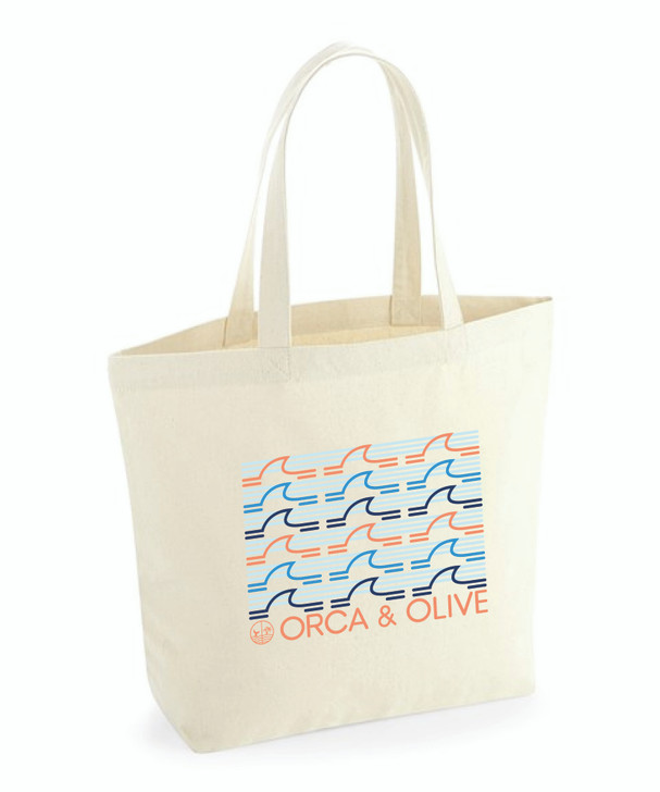 Colourful Waves Maxi Tote bag