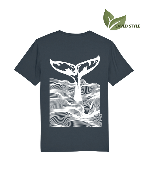 Reloved- White Orca Tail T-shirt- 2XL