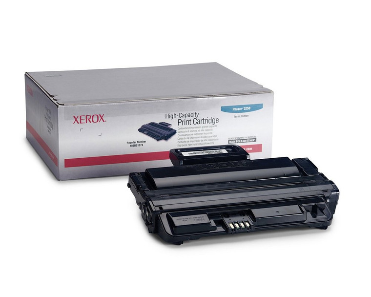 106R01374 - Xerox Print Cartridge - Black High Capacity - Xerox Phaser 3250 Xerox Phaser 3250D Xerox Phaser 3250DN - 5,000 Pages - 106R1374