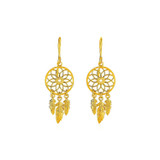 Dream Catcher Earrings in 14k Yellow Gold