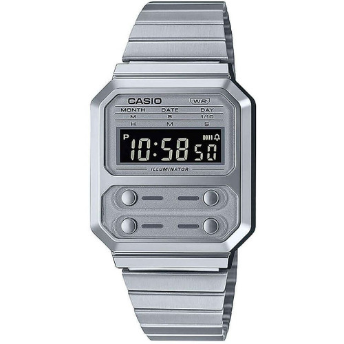 Authentic Casio Grey Unisex Multifunction Wristwatch