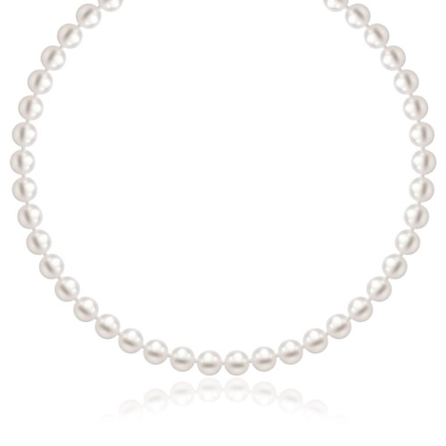 14k Yellow Gold Necklace with White Freshwater Cultured Pearls (6.0mm to 6.5mm) P150-20174-18