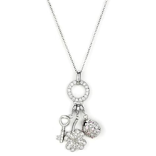 Silver 925 Sterling Silver Necklace With Aaa Grade Cz In Multi Color