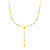 Size: 17'' - 14k Tri-Color Gold Rosary Chain Necklace