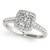 Size: 8.5 - 14k White Gold Square Outer Shape Round Diamond Engagement Ring (3/4 cttw)