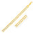 Size: 26'' - 14k Two Tone Gold Pave Curb Chain (12.18 mm)
