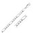 Size: 20'' - 14k White Gold Solid Figaro Chain (6.00 mm)