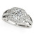 Size: 5.5 - 14k White Gold Baroque Shank Style Cut Diamond Engagement Ring (1 1/4 cttw)