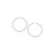 14k White Gold Polished Hoop Earrings (3x15mm)