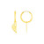 14K Yellow Gold Hoop Earrings with Angel Wings