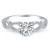 Size: 7.5 - 14k White Gold Double Infinity Diamond Engagement Ring
