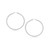 14k White Gold Polished Hoop Earrings (3x25mm)