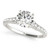 Size: 5.5 - 14k White Gold Diamond Engagement Ring With Single Row Band (1 3/4 cttw)