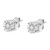 1/2 Cttw Miracle Set Diamond Stud Earring (J-K Color, I2-I3 Clarity) - Choice of Metal Type (Sterli