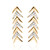 18K Yellow Gold Plated .925 Sterling Silver 1/5 Cttw Diamond Chevron Arrow Stud Earring (I-J Color,