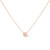2 Micron 14K Rose Gold Plated Sterling Silver Bezel-Set Diamond Solitaire Pendant Necklace (1/3 ctt