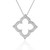 14k White Gold Diamond Cut-out Flower Pendant (1/3 cttw)