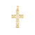 14k Yellow Gold High Polish Vine Cross Pendant