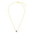 14k Yellow Gold 17 inch Necklace with Round Amethyst