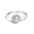 10K White Gold 5MM Cultured Freshwater Pearl  and Diamond Halo Ring (I-J Color, I1- N162-024532R550