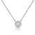 10K White Gold 1/10 Cttw Miracle Set Round-Cut Diamond Round Shape 18" Pendant Necklace (H-I Color,