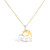10K Yellow Gold Over .925 Sterling Silver Open Heart with Swirls 18" Box Chain Pendant Necklace