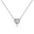 10K White Gold 1/10 Cttw Miracle Set Round-Cut Diamond Heart Shape 18" Pendant Necklace (H-I Color,
