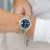 Jaguar J893/2 elegant blue dial ladies watch with sapphire crystal.
