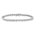 .925 Sterling Silver 1.0 cttw Miracle Set Diamond Spiraling Bezel Link Bracelet(I-J Color, I3 Clari
