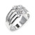 .925 Sterling Silver Ring With Aaa Grade Cz In Clear