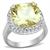 Silver 925 Sterling Silver Ring With Aaa Grade Cz In Citrine Yellow