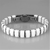 Beautiful Stainless Steel Bracelet With With Ceramic Band 8.25"