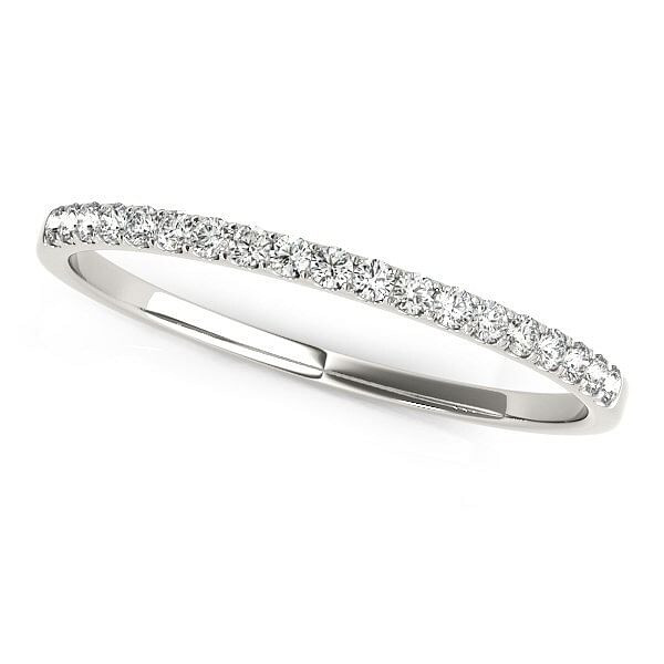 14k White Gold Pave Setting Diamond Wedding Ring (1/8 cttw) P150-83666-5