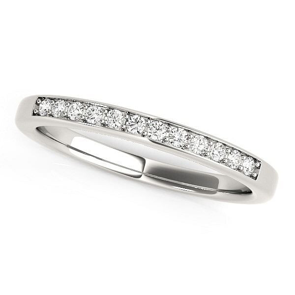 14k White Gold Diamond Wedding Band (1/8 cttw) P150-74629-4