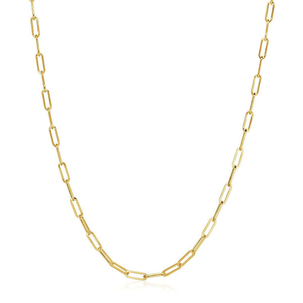 14K Yellow Gold Wide Paperclip Chain (3.20 mm) P150-92376-20