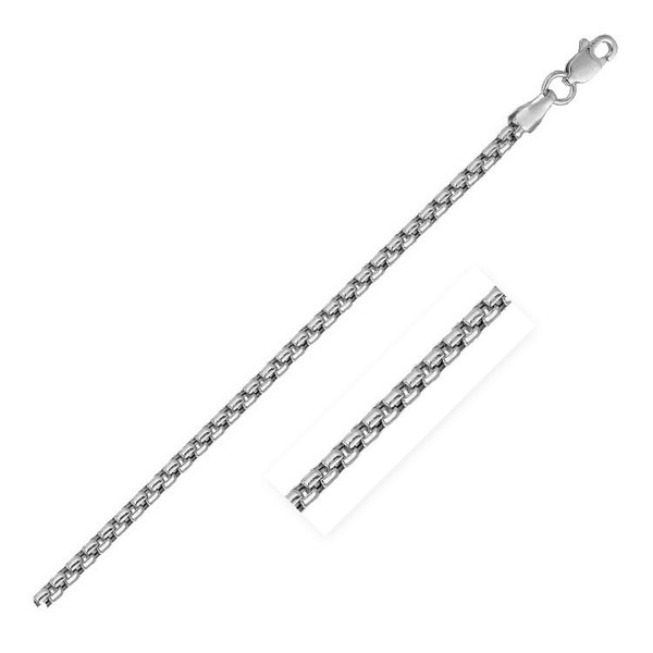 14k White Gold Solid Round Box Chain (2.5 mm) P150-97069-20