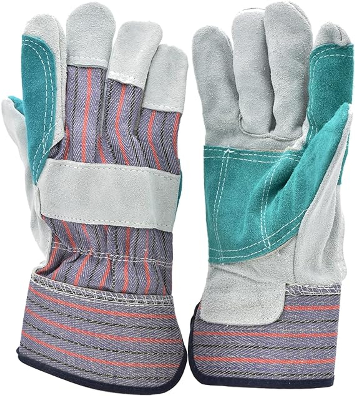 Premium Suede Double Palm & Index Finger Work Gloves
