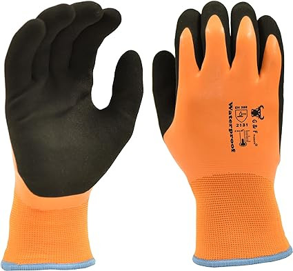 Winter Work Gloves with Double Thermal Shell and Double Latex Coated