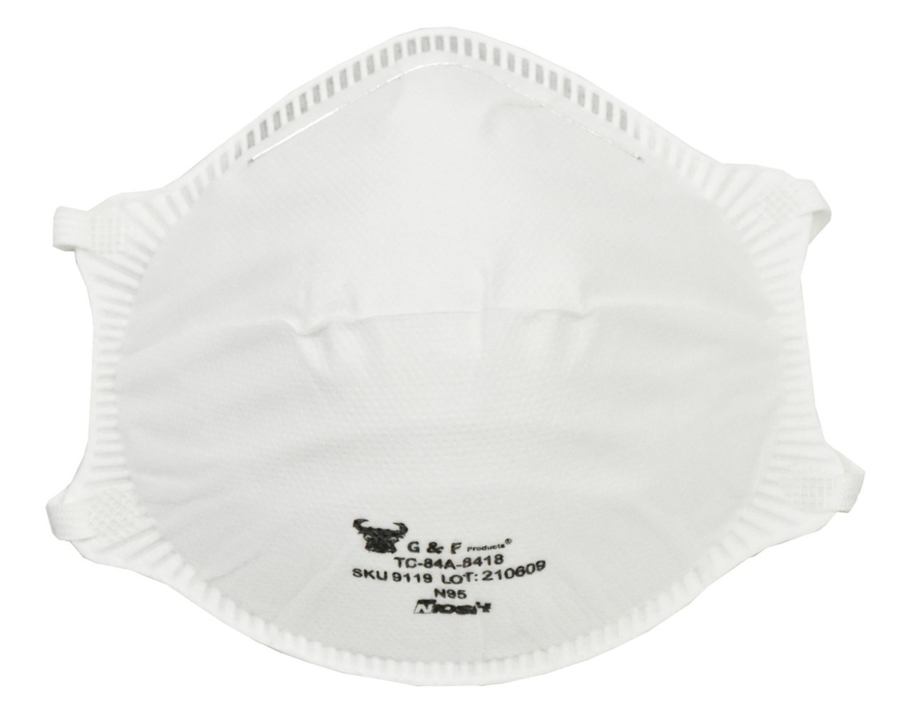N95 Particulate Respirator Dust Masks, NIOSH, 20-Pack