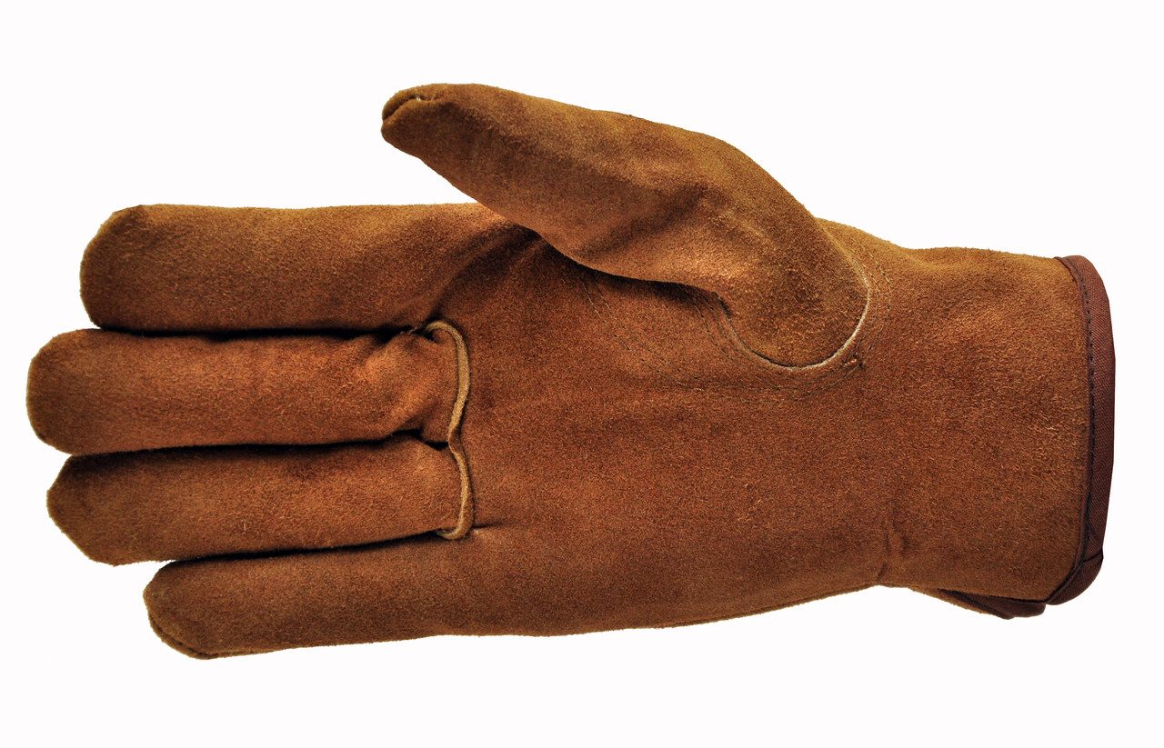 Suede Cowhide Leather Winter Work Gloves, Insulated