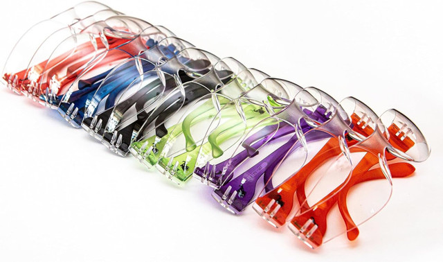 EyePRO clear anti-fog safety glasses & goggles set, ANSI Z87.1, UV400, 12-pack