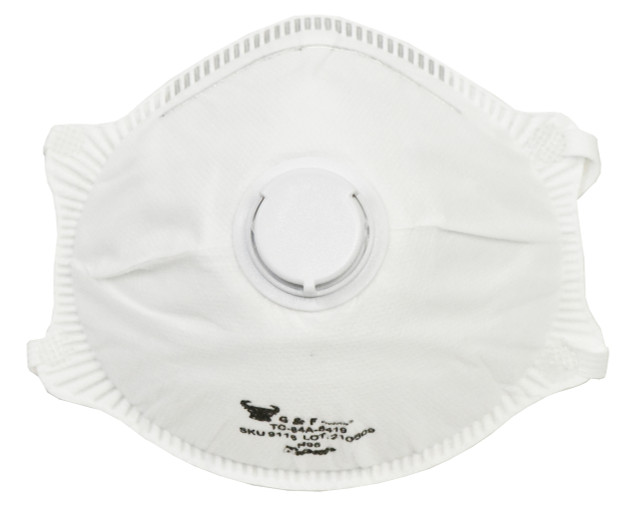 9116 N95 Particulate Respirator Dust Mask with Valve, Box of 10 Pieces