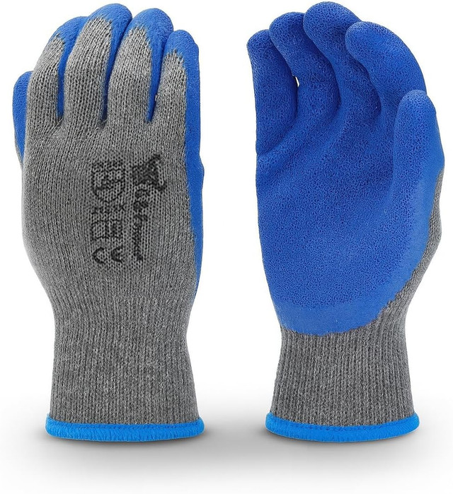 12 Pairs Rubber Latex Coated Work Gloves,Heavy Duty for Construction & Gardening - G & F Products