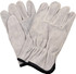 Premium Split Suede Leather Work Gloves - 3 Pairs, Straight Thumb - G & F Products