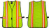  Industrial Safety Vest with Reflective Stripes, Neon Lime Green, 1 piece