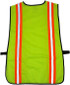  Industrial Safety Vest with Reflective Stripes, Neon Lime Green, 1 piece